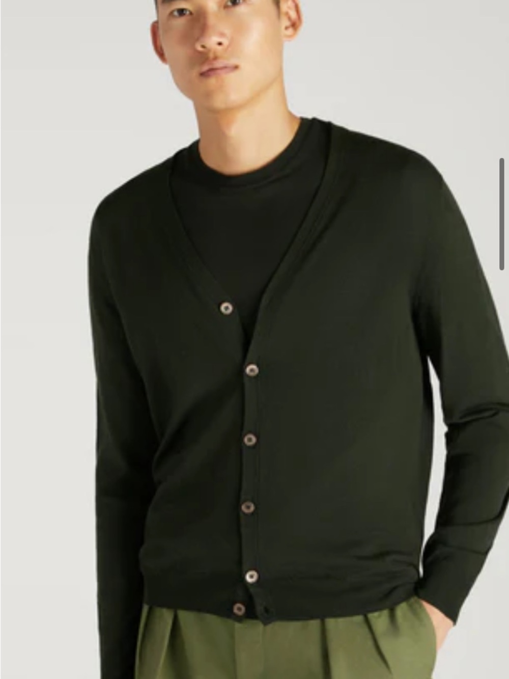 Zanone Slim-fit cardigan in certified Flexwool Black size 48